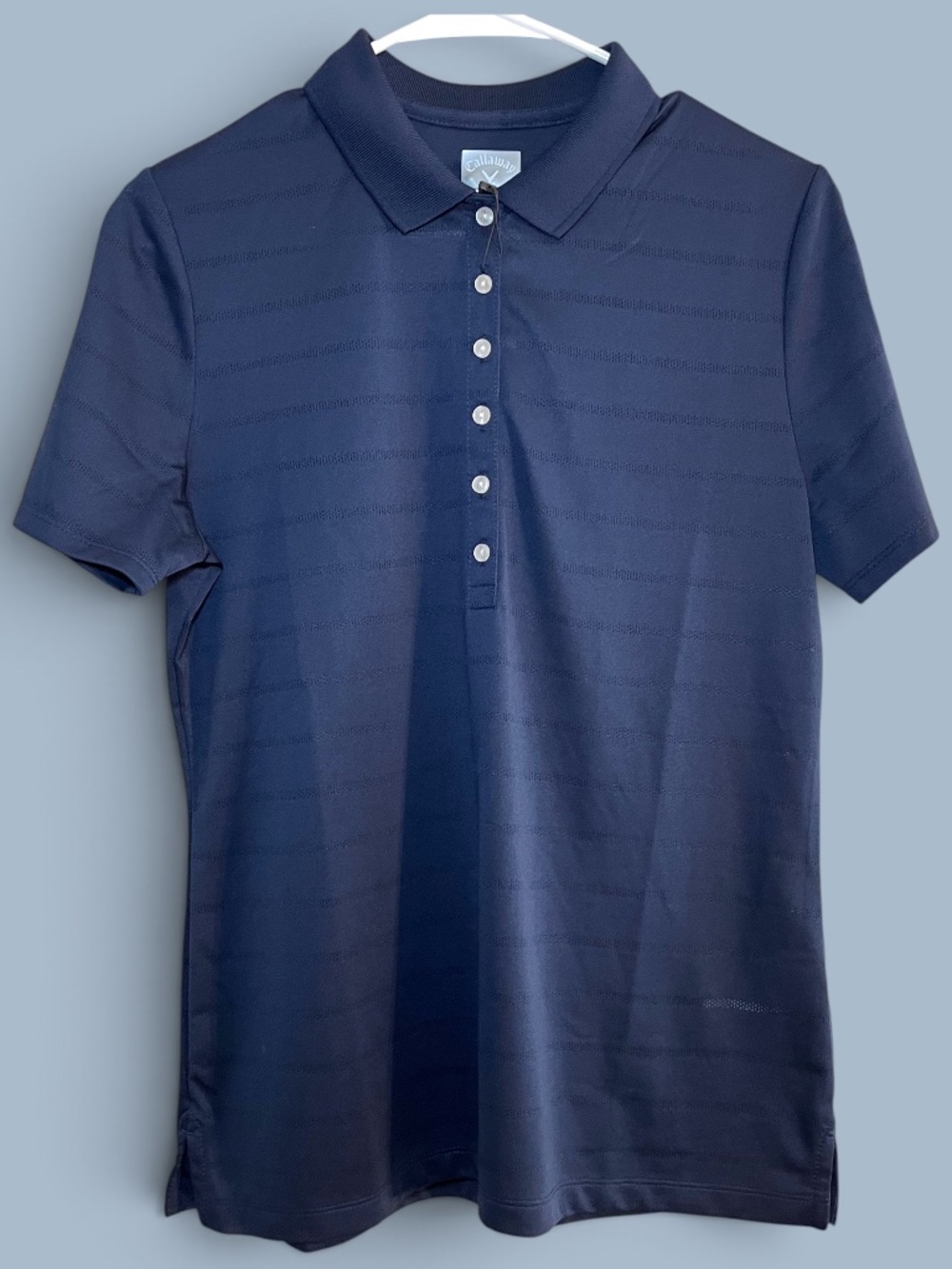 Callaway Women's Opti-DrI Navy Button Polo Athletic Shirt Size M NWT